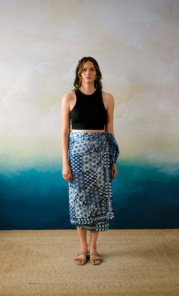 Udaipur Skirt (Indigo_4)