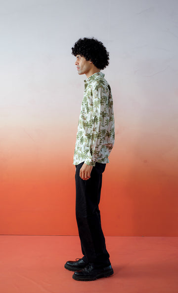 Goa Palms – Hand Block Printed Cotton Men’s Shirt
