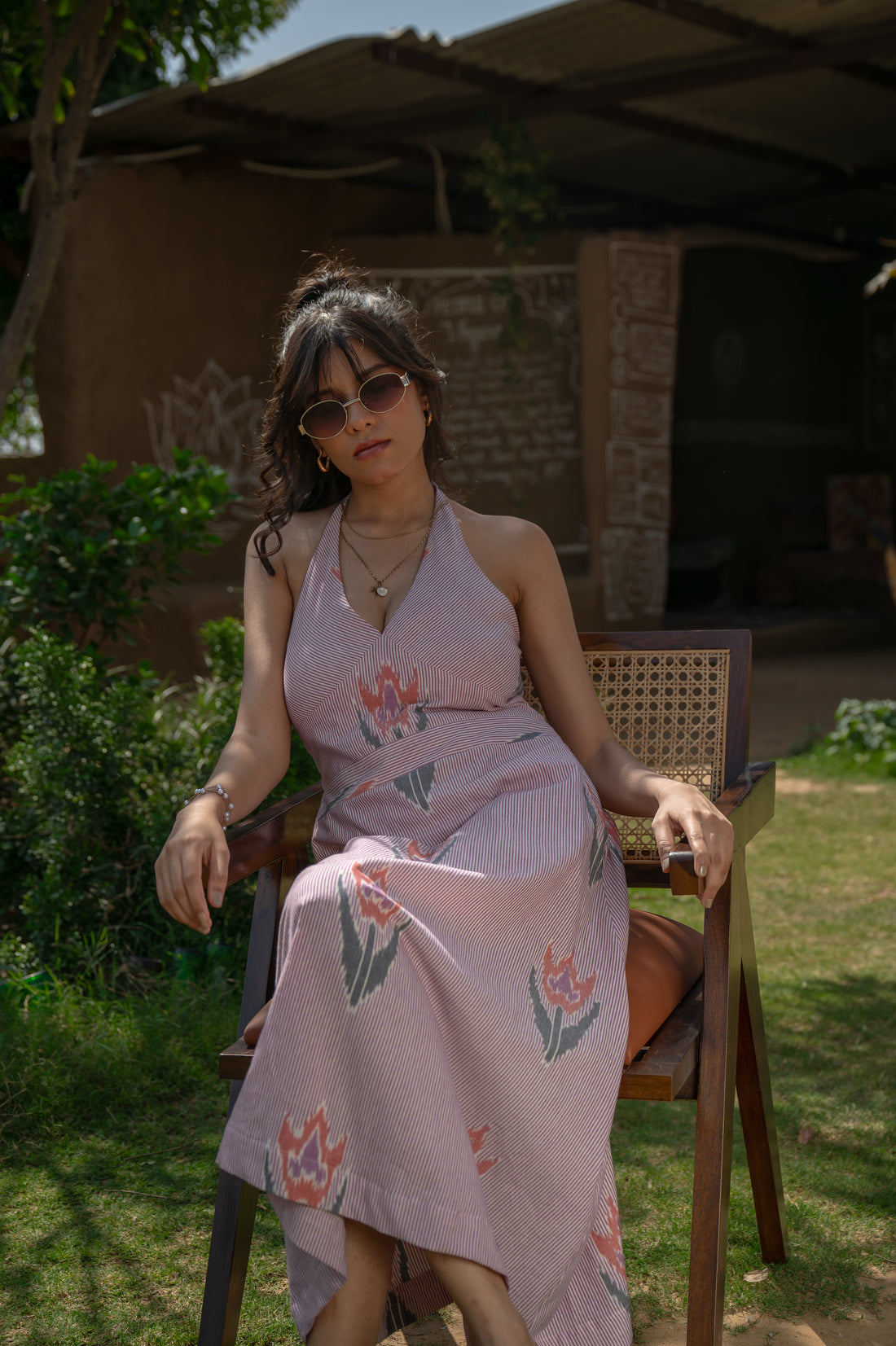 Shop Desert Rose Ikkat Midi Dress | Buy Lavender Midi Dress online