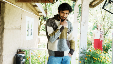 Bulbul Patchwork Jumper Green