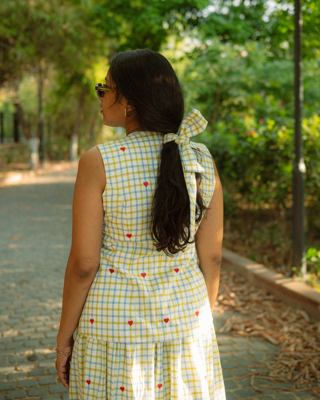 Shop Penelope Gingham Vest Top | Buy the Cotton Waistcoat For Women
