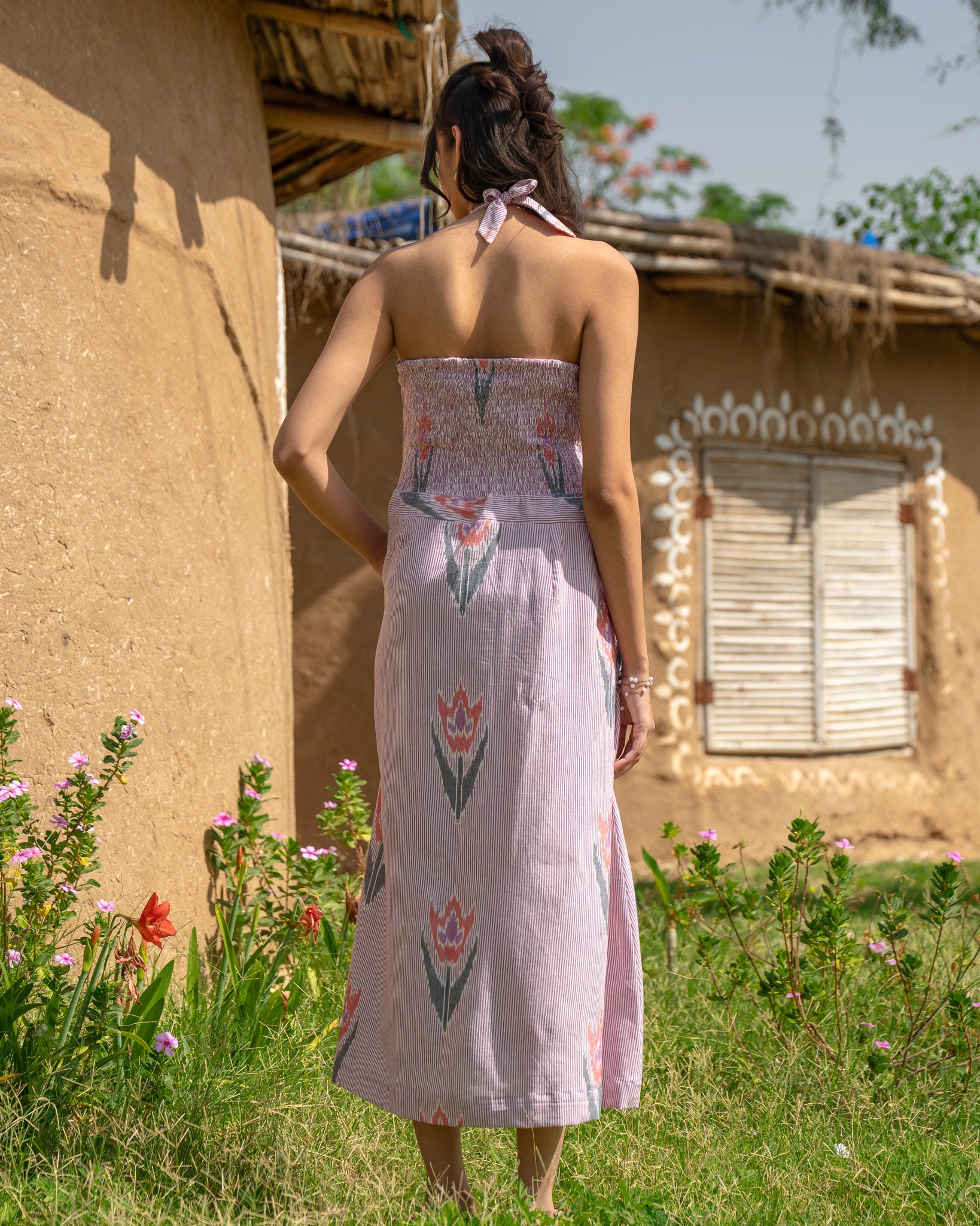 Shop Desert Rose Ikkat Midi Dress | Buy Lavender Midi Dress online
