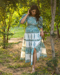 Buy Delia Block Print Cotton Maxi Dress | Boat Neck Maxi | Shop Boho Dresses