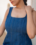 Shop Artemis Handloom Denim Midi Dress | Buy Online