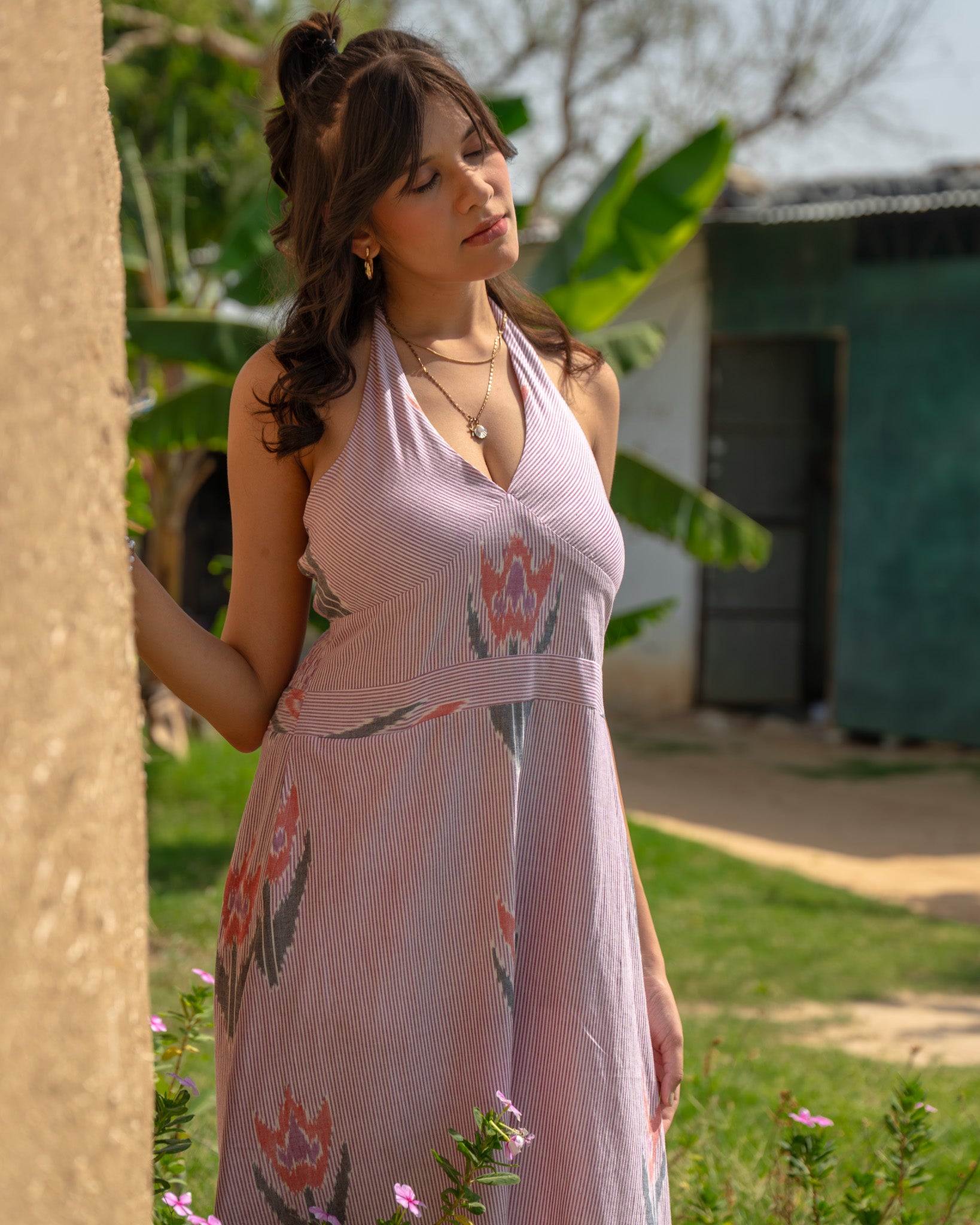 Shop Desert Rose Ikkat Midi Dress | Buy Lavender Midi Dress online