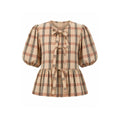 Shop Venus Gingham Peplum Tie Top | Buy Online