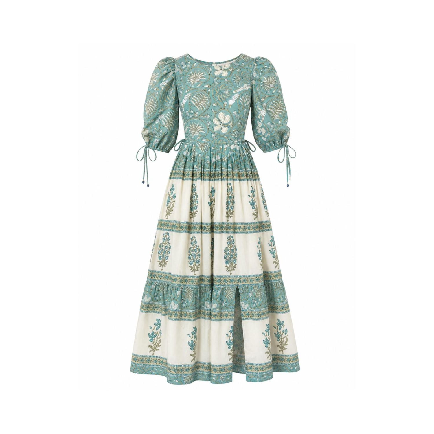 Buy Delia Block Print Cotton Maxi Dress | Boat Neck Maxi | Shop Boho Dresses