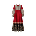 Shop Maya Upcycled Maheshwari Silk Dress | Buy Online | Red, Beige, Black