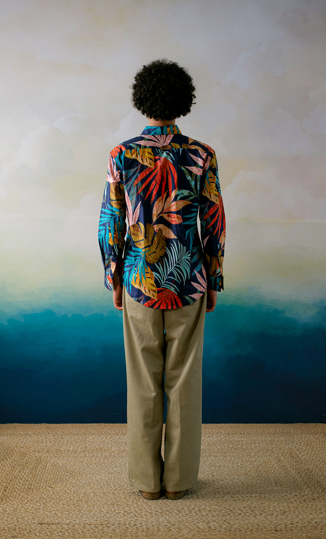 Barbados Breeze – Hand Block Printed Cotton Men’s Shirt