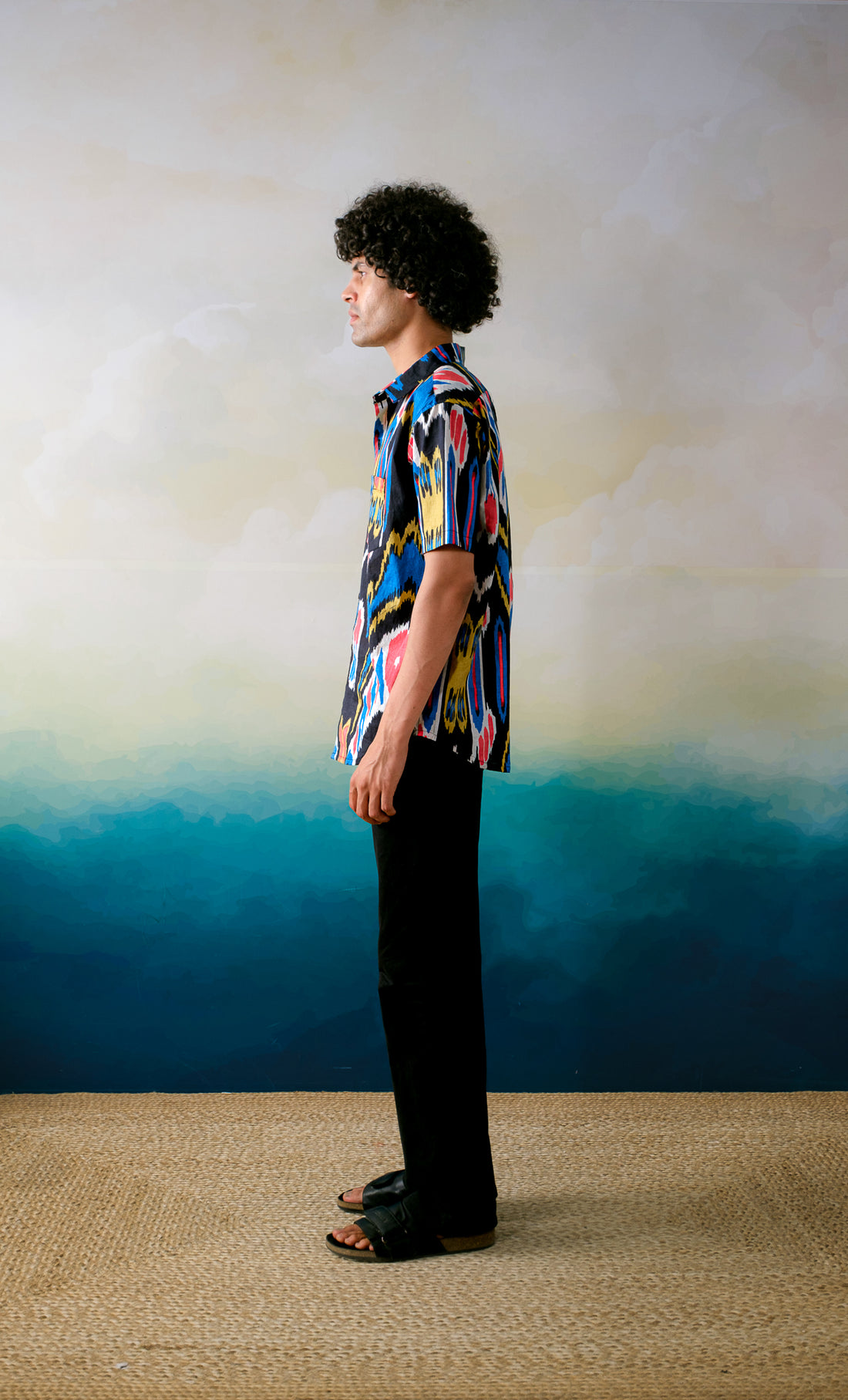 Tashkent Trails – Hand Block Printed Cotton Men’s Shirt
