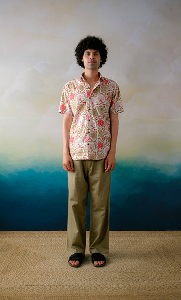 Florence Flair – Hand Block Printed Cotton Men’s Shirt