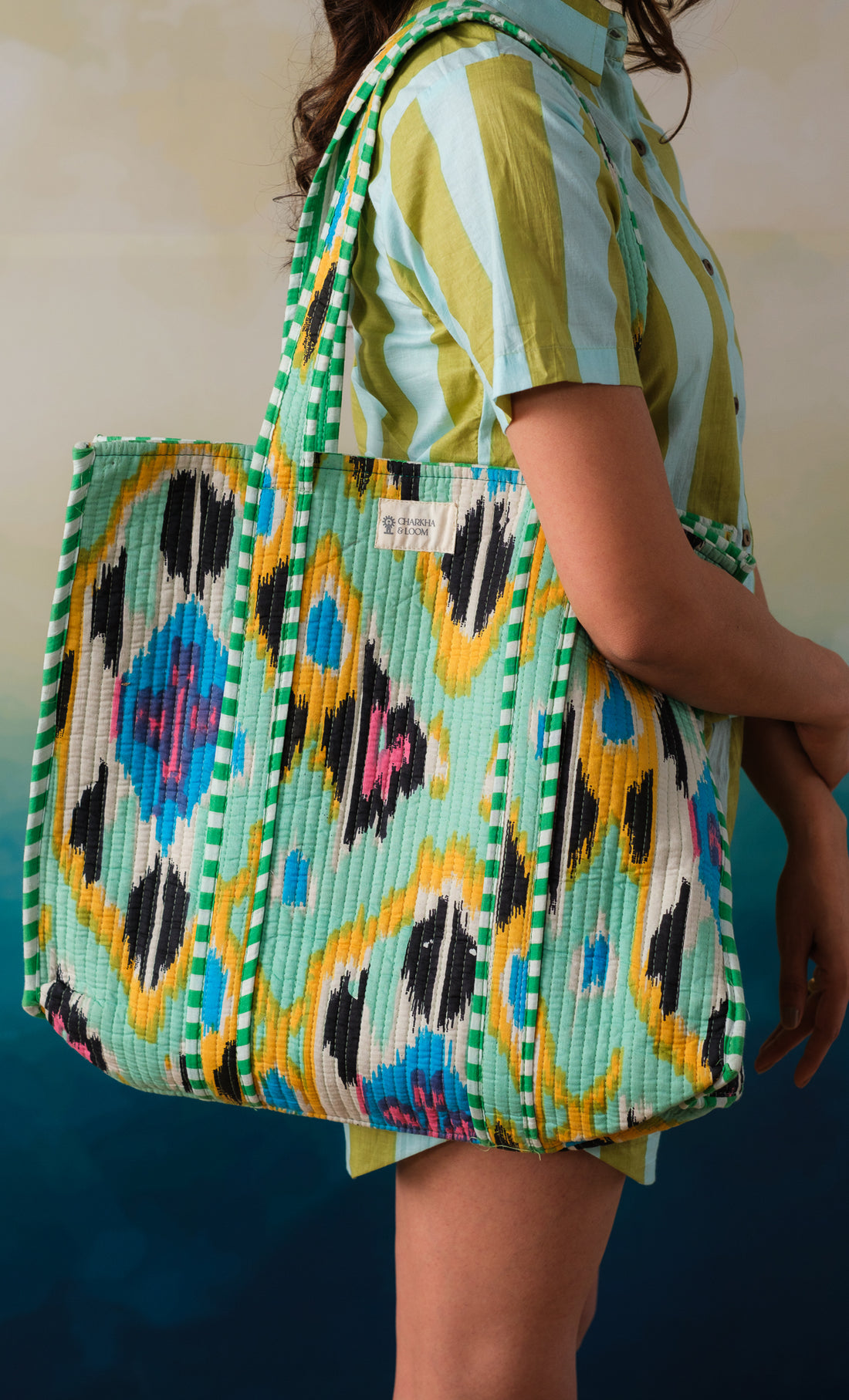 Bazaar Bag Mosaic Green