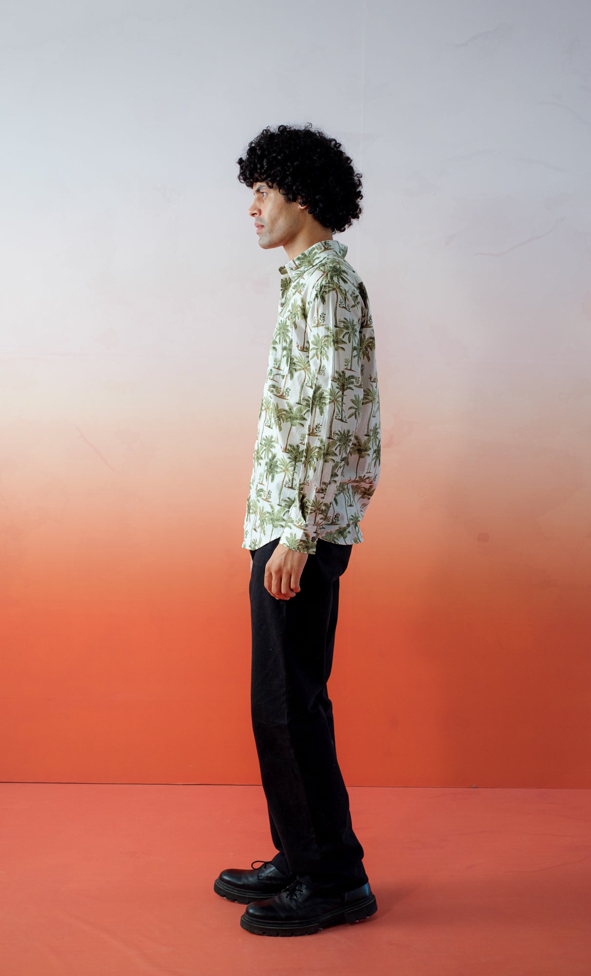 Goa Palms – Hand Block Printed Cotton Men’s Shirt