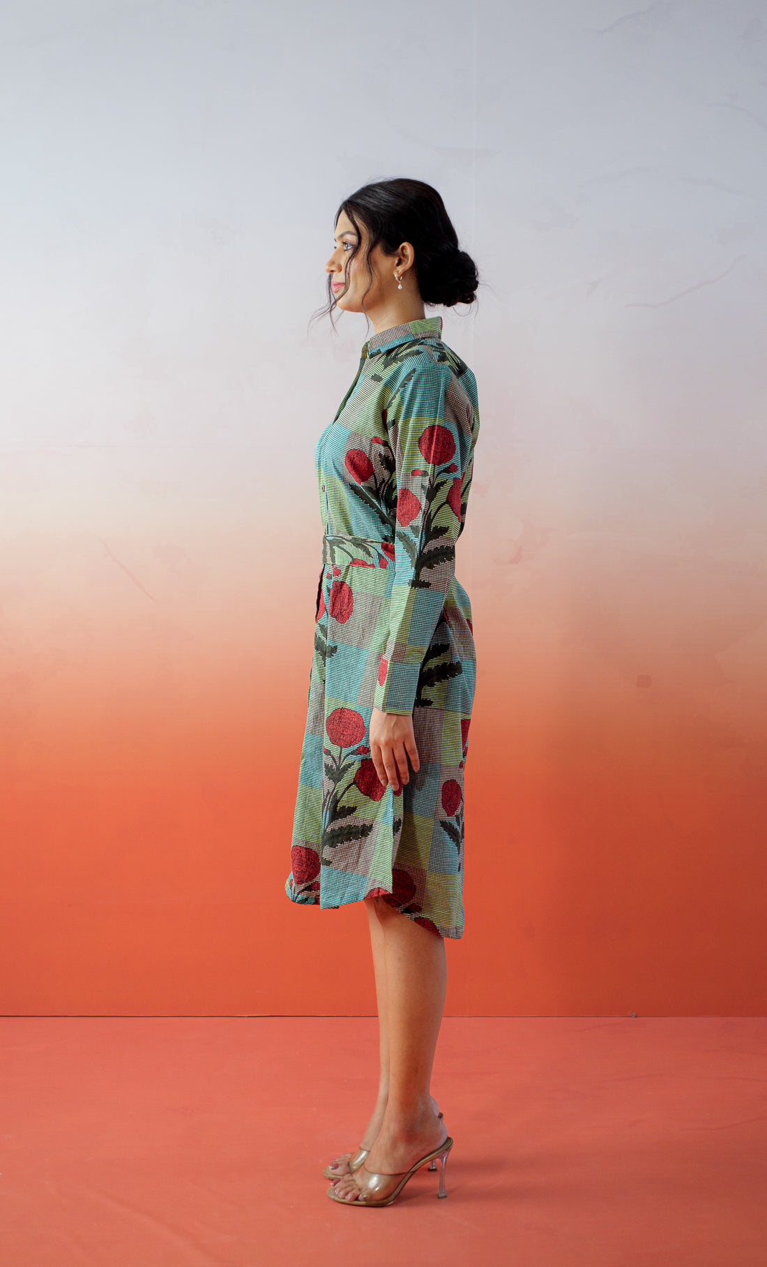 The Singapore Edit – Hand Block Printed Cotton Shirt Dress -Poppy Farm