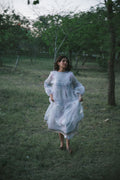 Shop the White Block Print Maxi Dress | Iris Kota Doria Dress