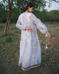 Shop the White Block Print Maxi Dress | Iris Kota Doria Dress