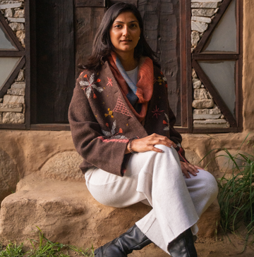 Orion Embroidered Jacket-Brown